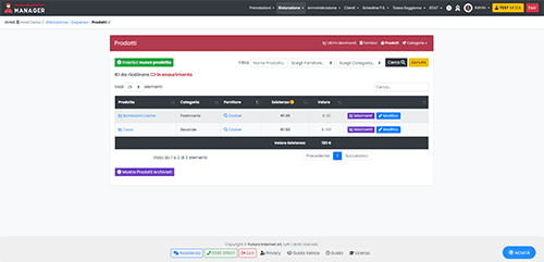 Gestione dispensa prodotti