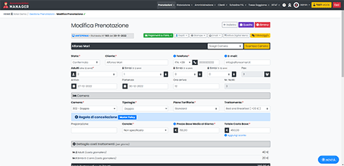 Gestione prenotazione e preventivi hotel e camping
